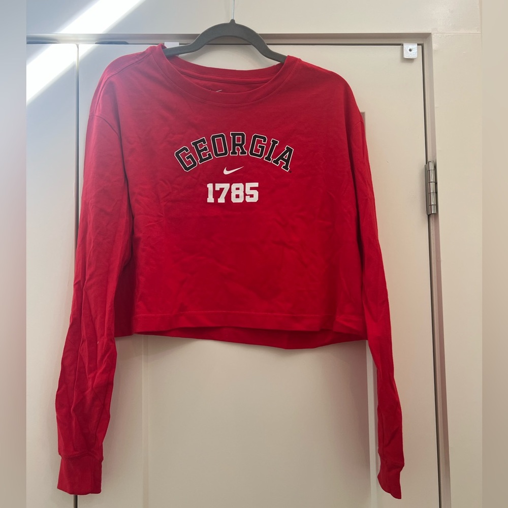 UGA Nike cropped long sleeve tee